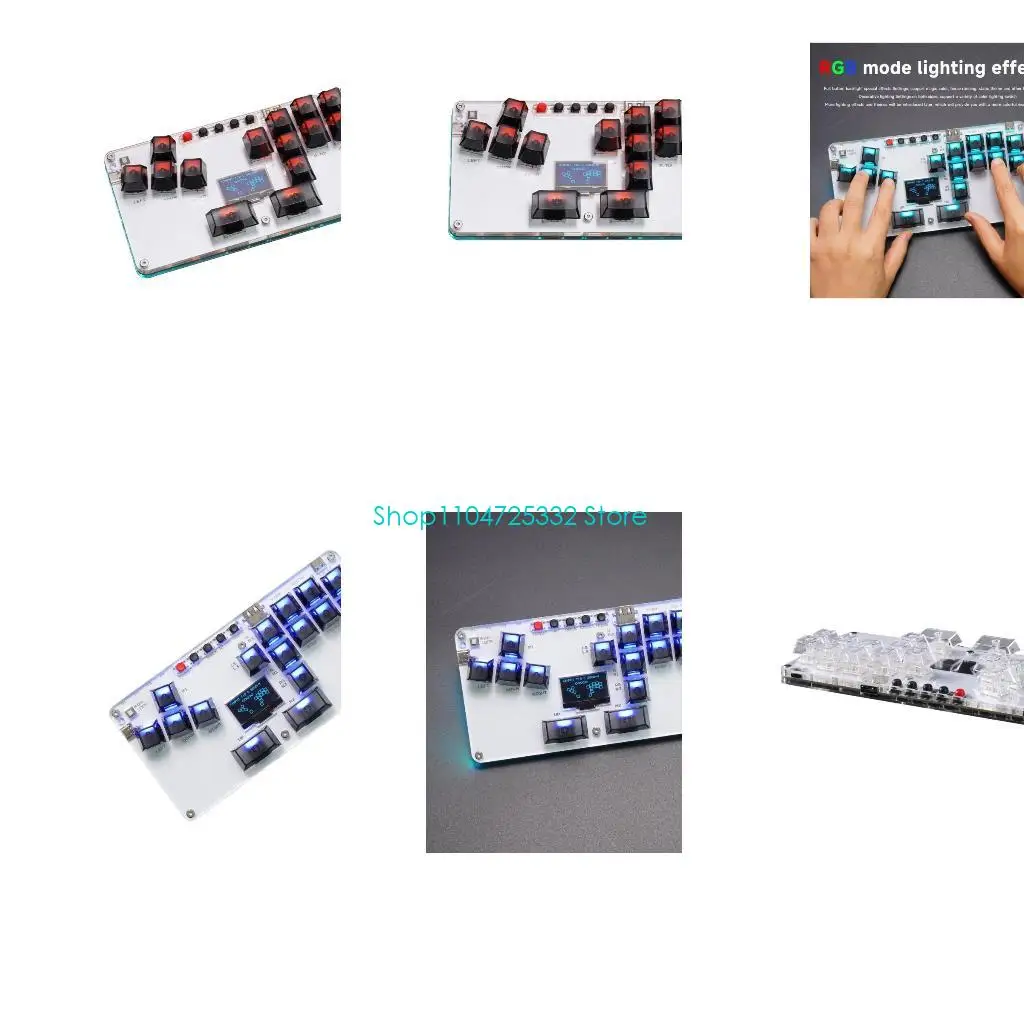 

P5EA 16KEYS ALL Кнопка Controller Controller Cowerller Cownering для ПК Аркадный контроллер Arcade со светом