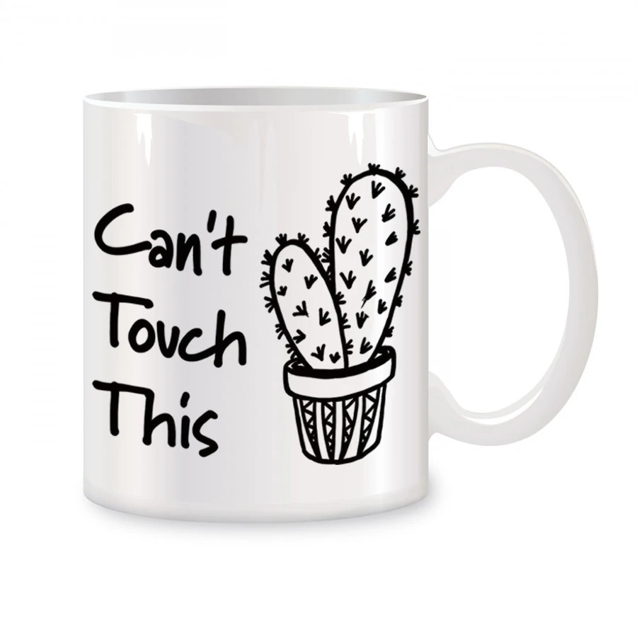 

CAN'T TOUCH THIS Coffee Mug for Him Her, Gag Gifts for Women Birthday Novelty Coffee Ceramic Tea Cups White 11 oz