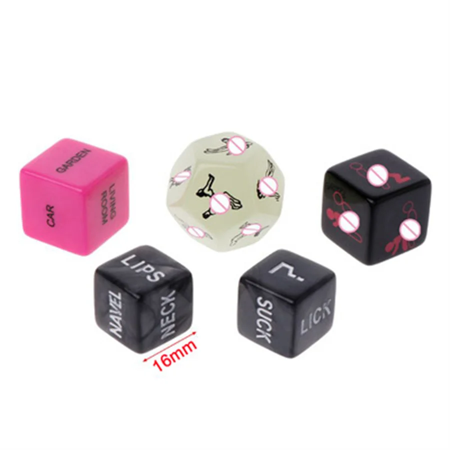 5pcs Sex Dice Fun Adult Erotic Love Sexy Posture Sex Toy per gli amanti delle coppie Humour accessori per giochi novità regalo per feste 24BD Tools