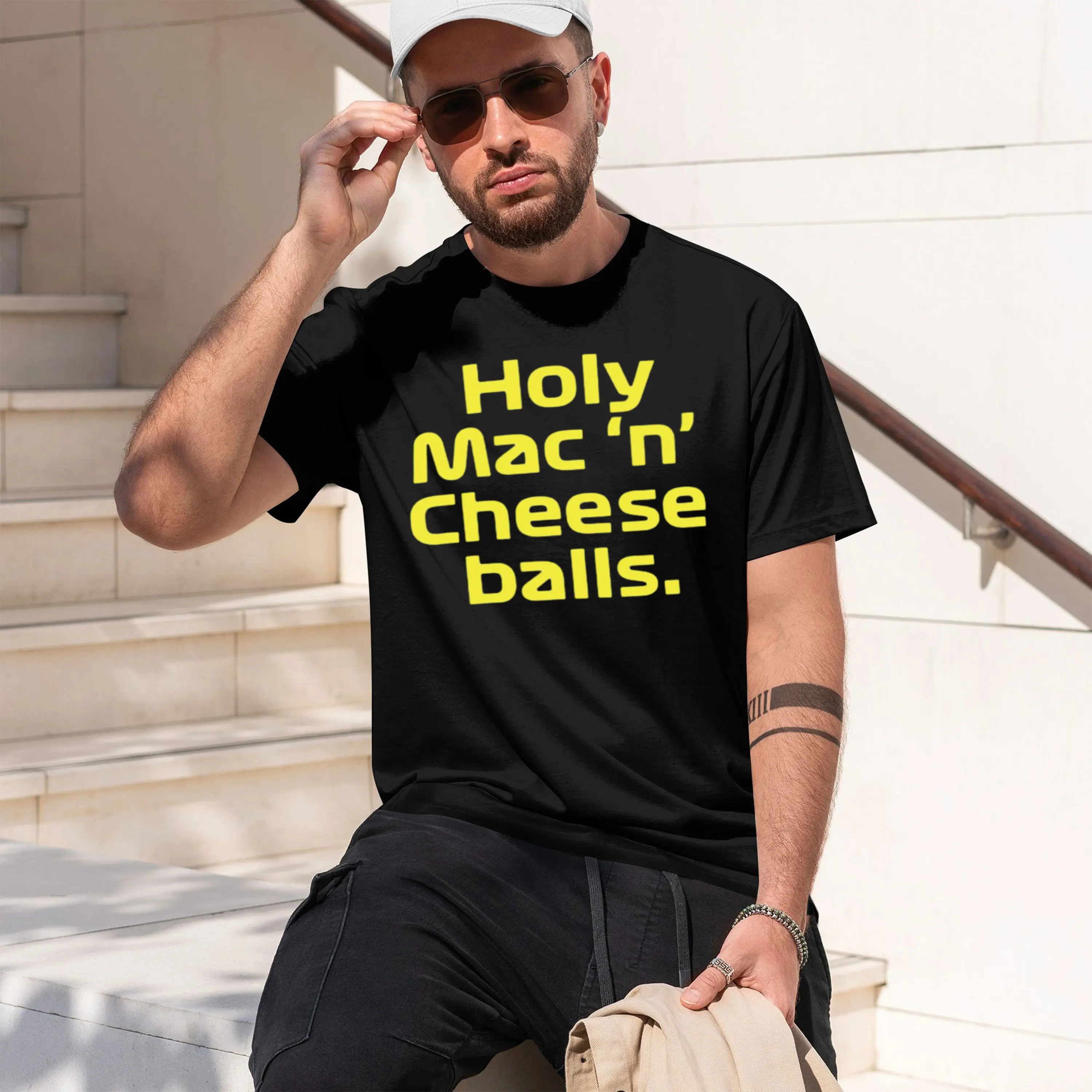 Футболка Holy nese Balls Dani Ricciar Sticker 2026, новая модель, мужская, с коротким рукавом, круглым вырезом, классическая, повседневная, в различных цветах и размерах.