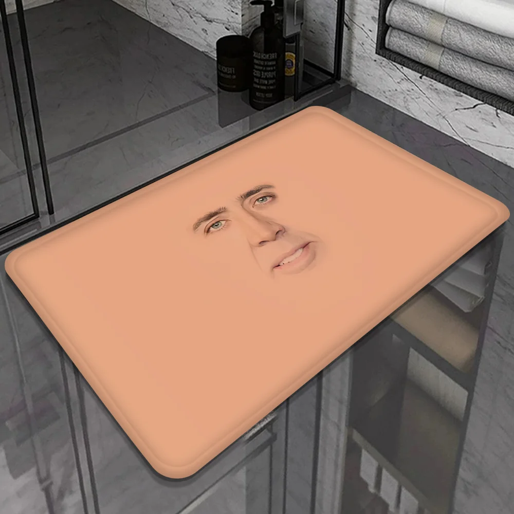 Nicolas Cage Face Hallway Carpet INS Style Soft Bedroom Floor House Laundry Room Mat Anti-skid Bedside Area Rugs