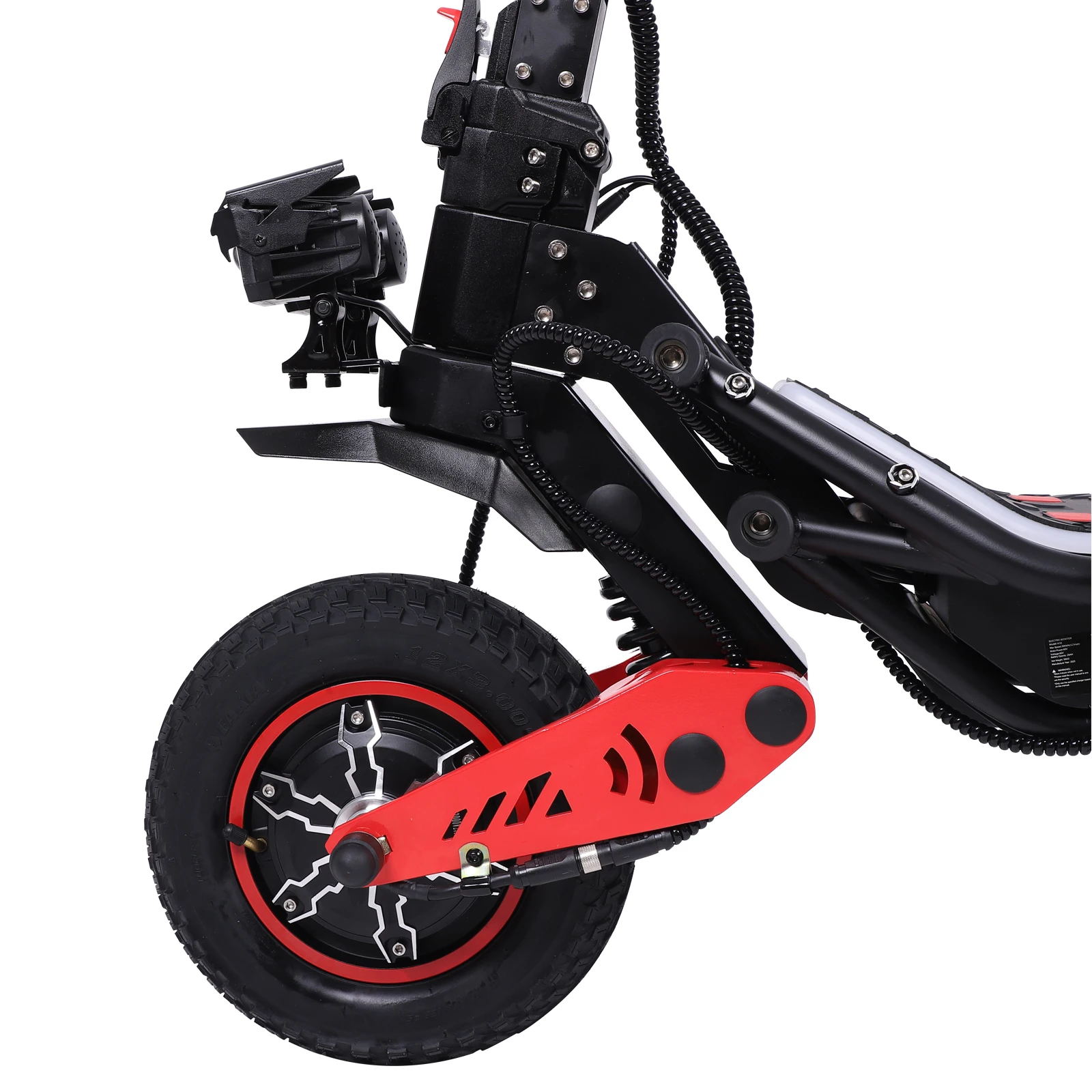 FREEBOY H10 Elektroroller 6000W Doppelmotor 75km/h Höchstgeschwindigkeit 60-80KM Reichweite 60V 28AH Batterie 12 Zoll Offroad-Reifen Hydraulische Bremse Klappbarer Elektroroller für Erwachsene EU-Lager Schneller Versand 1 Jahr Garantie – Detail 19