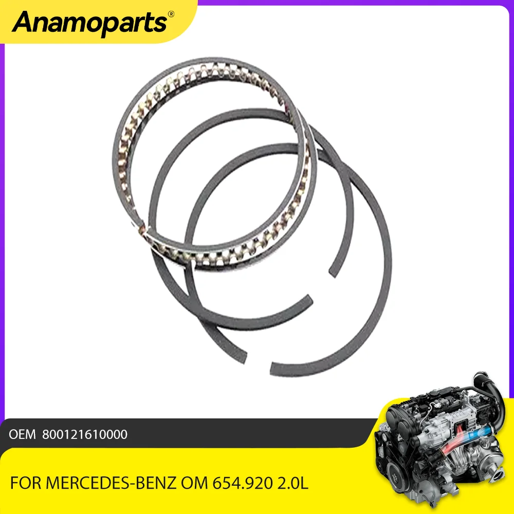 

Engine Parts 4X PISTON RING KIT Fit 2.0 L FOR MERCEDES-BENZ OM654 2.0L 4cyl E-CLASS OM 656.929