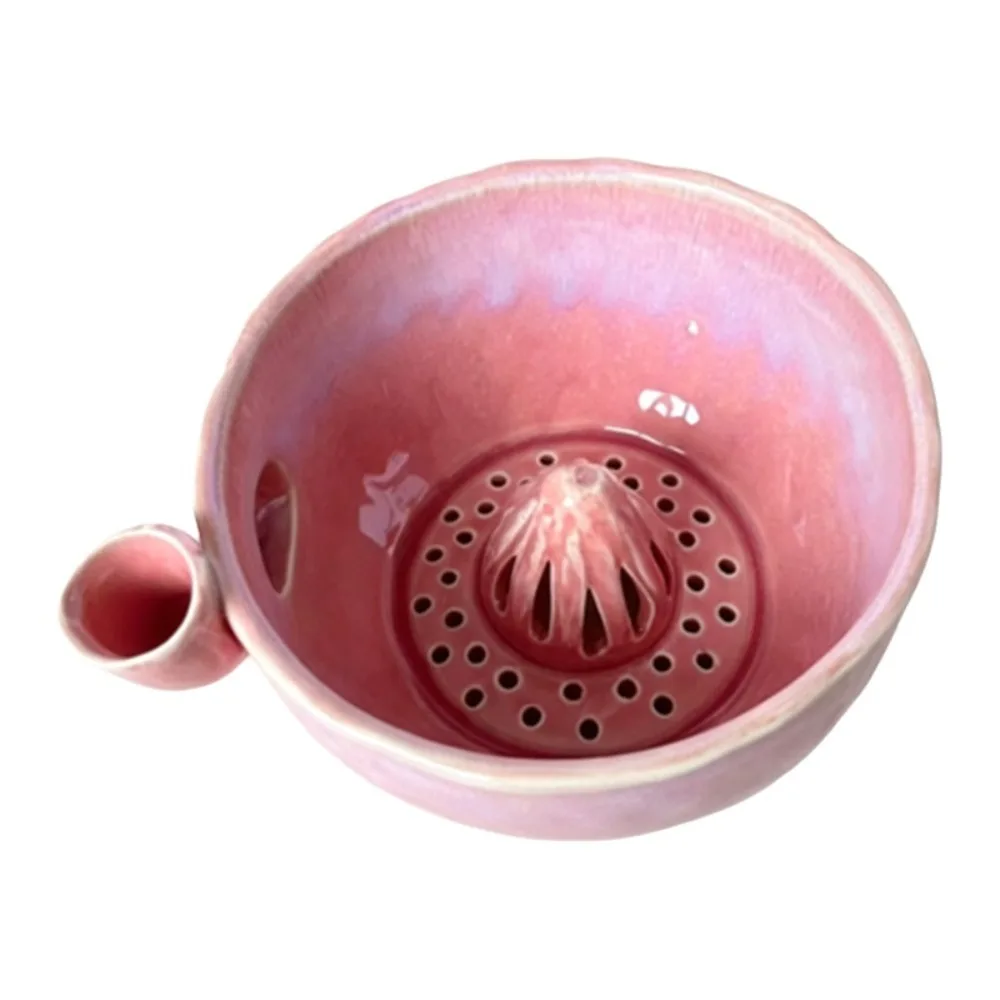 Large Capacity Ceramic Fruit Washing Bowl Central Flow Guide Integrated Drainage Hole Self-spinning Berry Washer