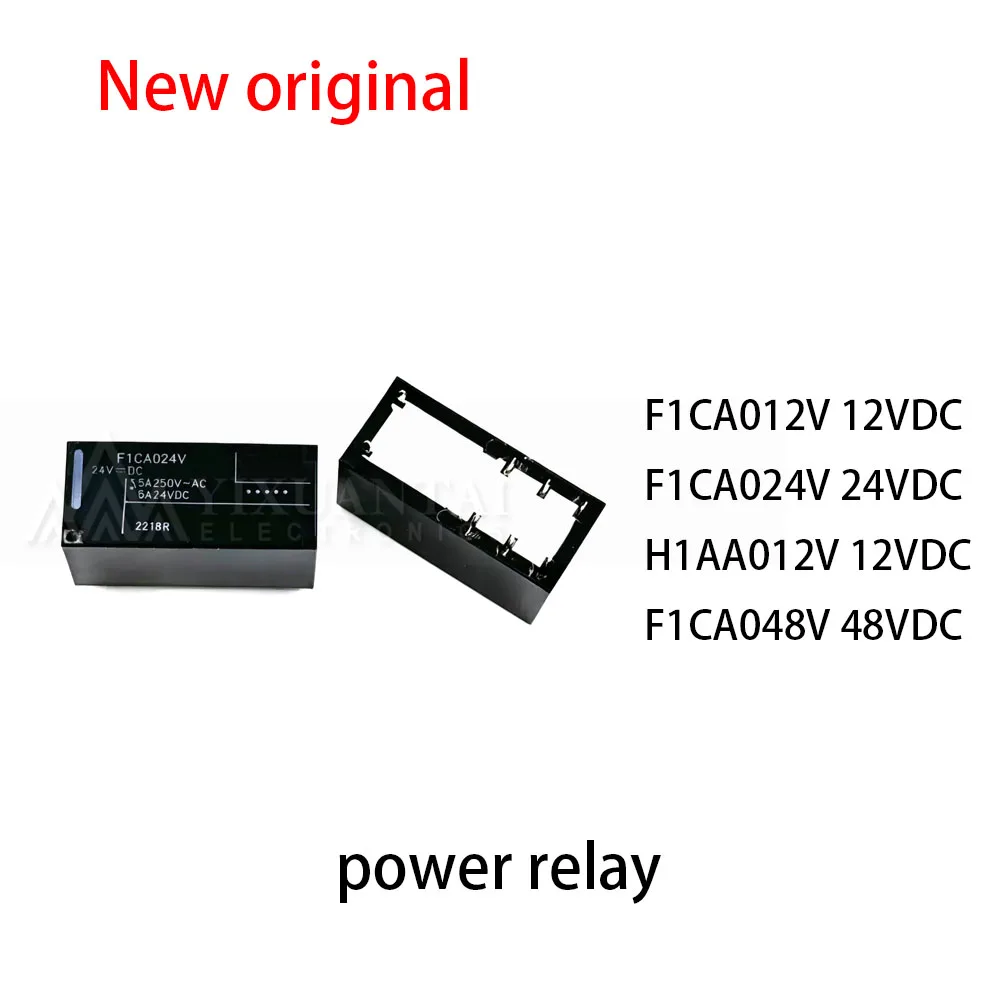 10Pcs F1CA012V 12VDC F1CA024V 24VDC H1AA012V 12VDC F1CA048V 48VDC Power relay 5A 24VDC 8-pin two open two closed