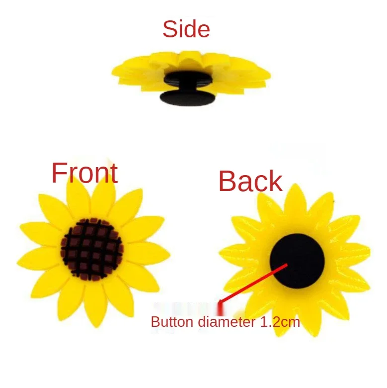 PVC Shoe Charms Accessories Cute Little Daisy Sunflower Shoe Decoration Buckles Accessories for Clogs Sandals X-mas Gifts Buckle