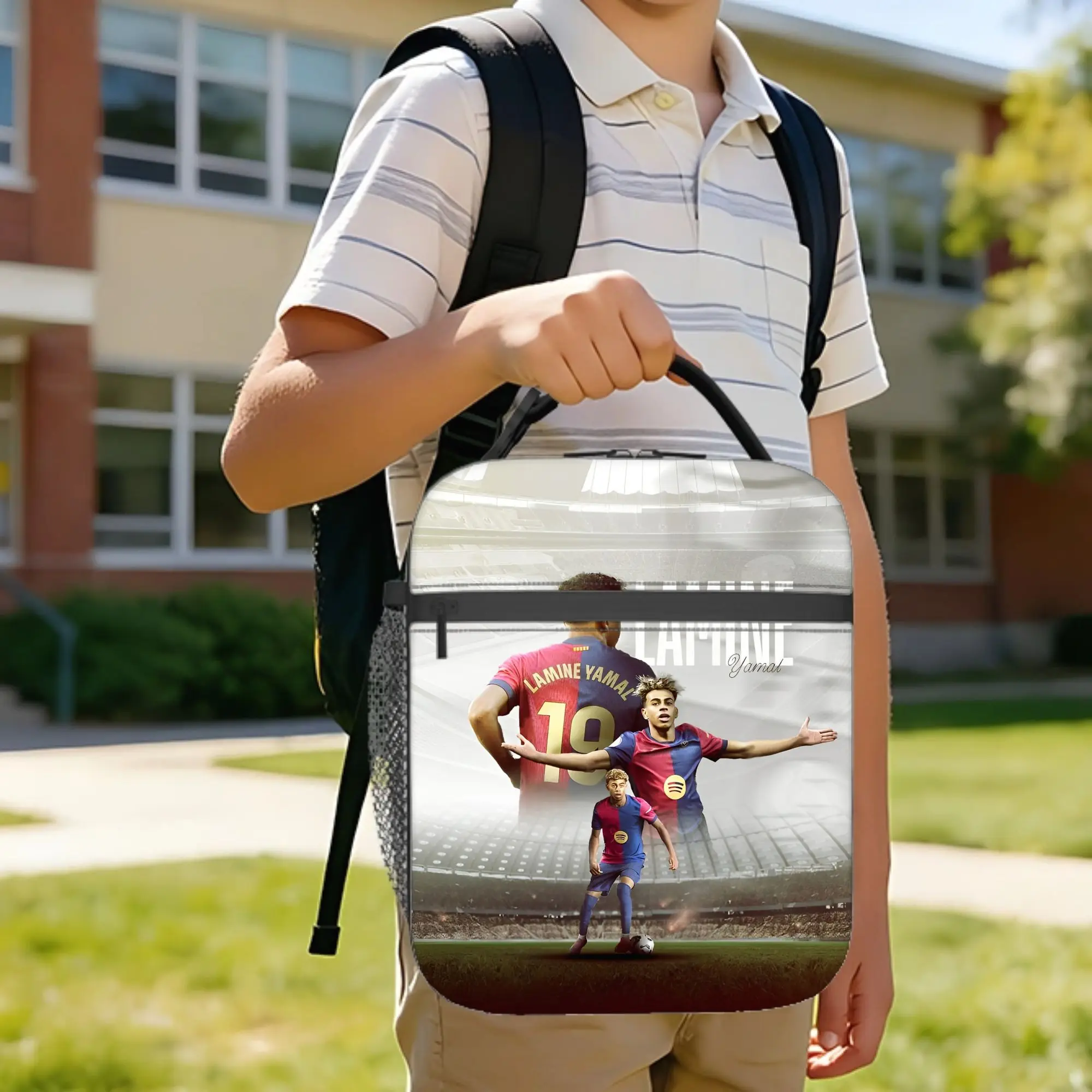 Spain 19 Football Lamine Y-Yamal Insulated Lunch Bags Cooler Bag Reusable,Meal Container Large Lunch Box Tote Food Bag