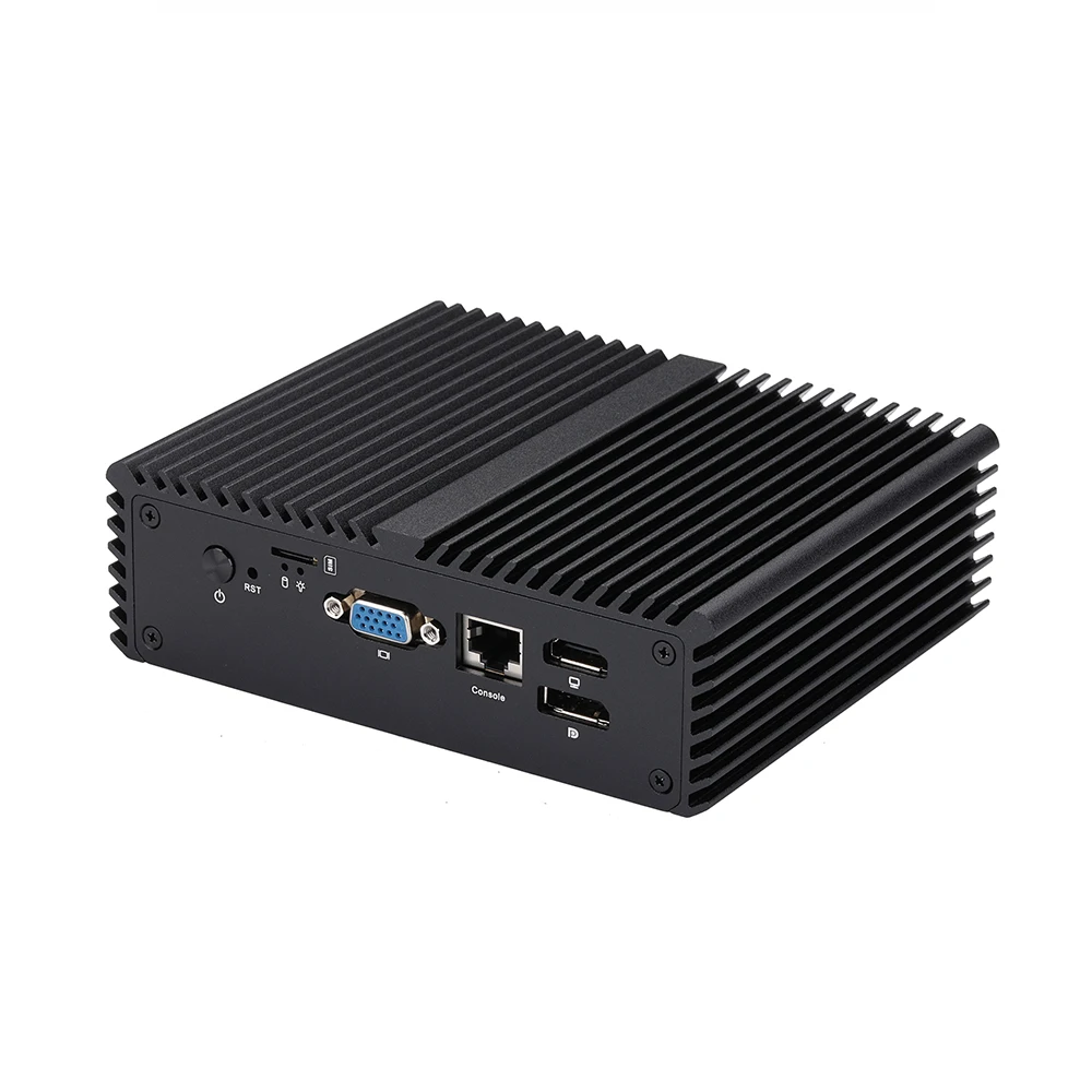 Qotom Mini PC Q10821G5-S08 Fanless Computer Celeron J6412 Quad Core with 5x 2.5 Gigabit LAN Support 5G