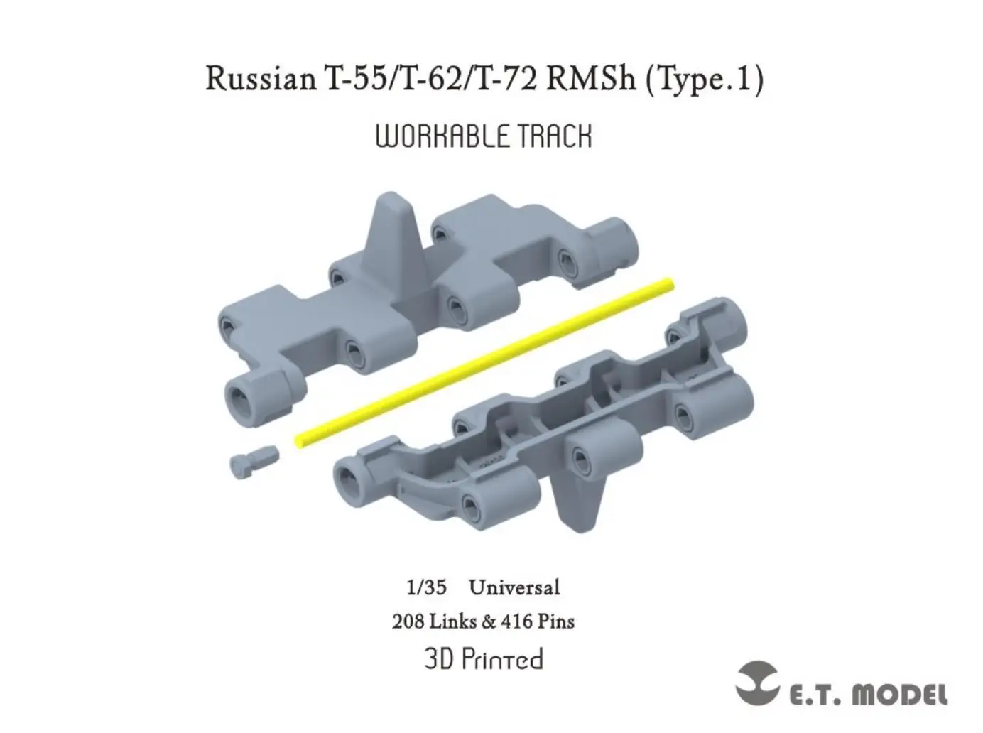 

ET MODEL P35-053 1/35 Russian T-55/T-62/T-72 RMSh Workable Track Type.1