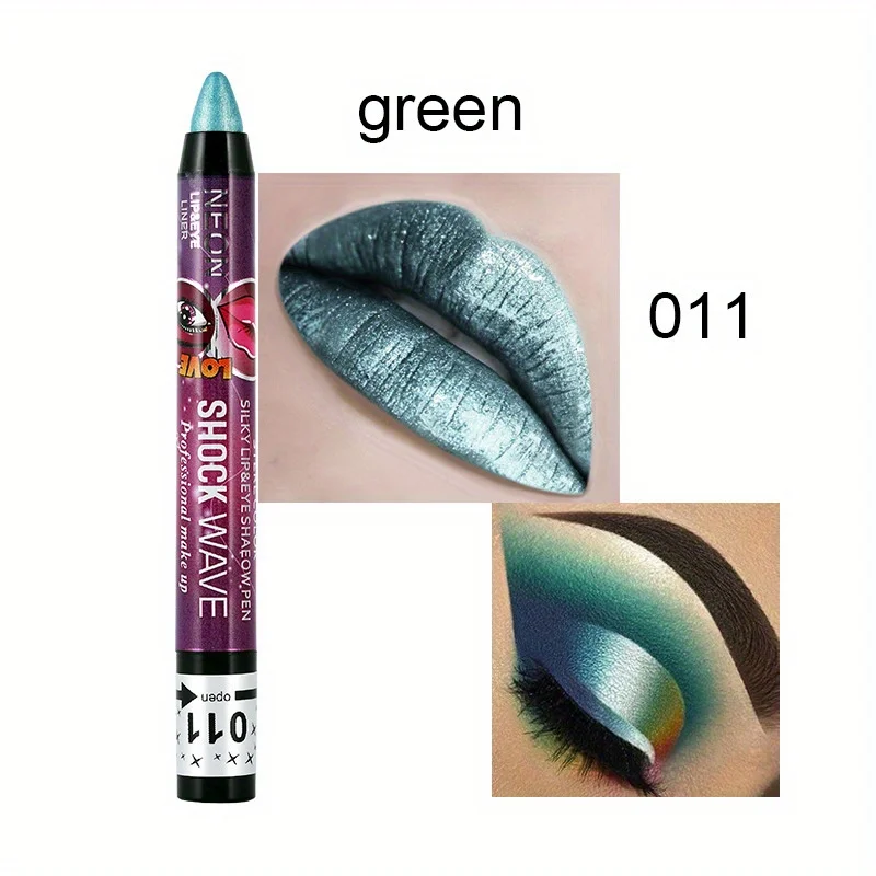 2 In 1 Eyeshadow Pen, Waterproof Eyeshadow Stick Lip Makeup Pen, Glitter Shimmer Long Lasting Eye Makeup For Music Festival