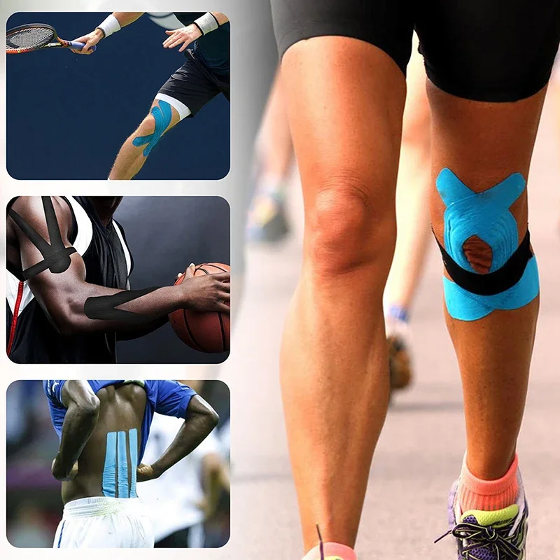 Self-Adhesive Kinesiology Tape Cotton Elastic Kinesiology Sports Pads Muscle Pain Care Therapeutic Muscle Tapes Knee Protector