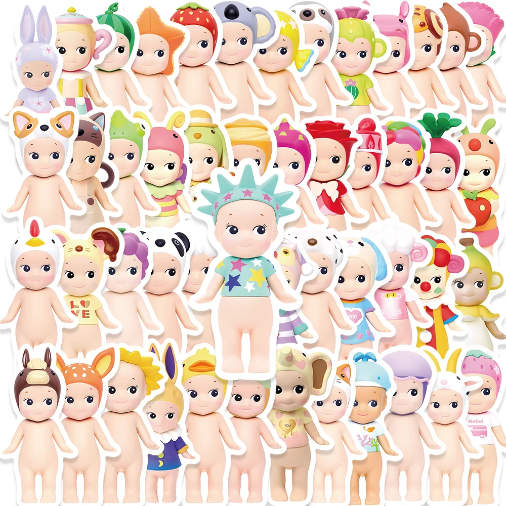 50pcs Sonny Angel Healing Doll Sticker Graffiti Baby Decal Car Trunk Water Cup Kawaii Waterproof Children's Birthday Gift Toy