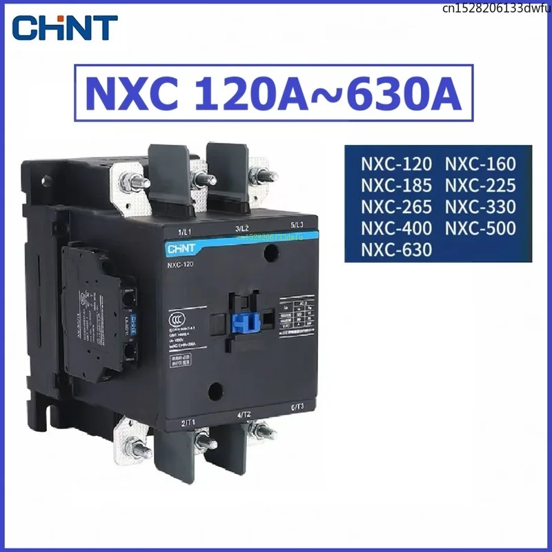 CHINT NXC AC Contactor 380V 220V Voltage NXC-120 120A 160A 185A 225A 265A 330A 400A 500A 630A Three Phase With 2NO 2NC Auxiliary