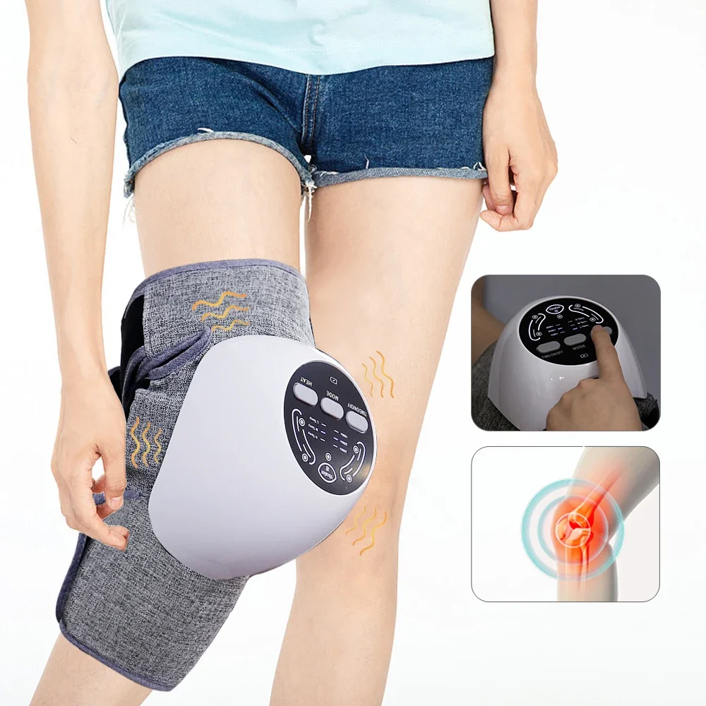 Smart Hot Compress Knee Relaxing Massager TENS Pulse Knee Massage Tool Physiotherapy Instrument Knees Rehabilitation Pain Relief