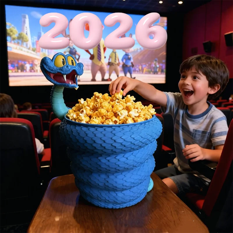 ถังป๊อปคอร์นดิสนีย์ แกรี่ สเนค ถังเก็บขนมซูโทเปียสุดมันส์ ถังอเนกประสงค์ความจุขนาดใหญ่ ของขวัญวันเกิด ของเล่น