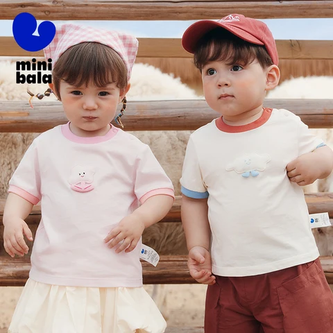 Детские футболки MINI BALA хлопковые цветные