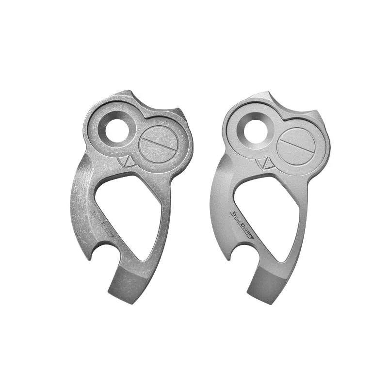 Outdoor Mini Portable Owl Titanium Alloy EDC Multi Functional Key Pendant Creative Bottle Opener Tools