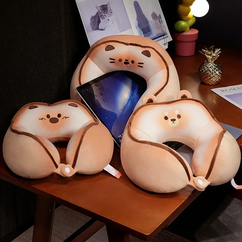 

Hump Travel Pillow Car Air Flight Office Memory Soft Neck Pillow Short Plush Cover Support Headrest Soft Nursing Cushion