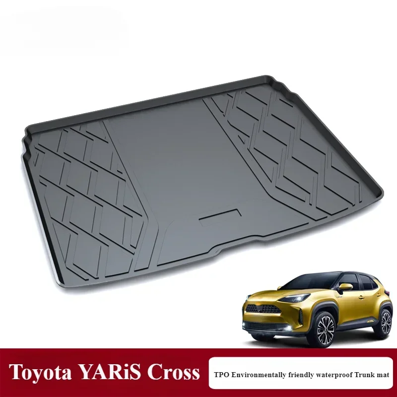 TPO trunk mat for Toyota YARiS Cross waterproof tail mat Environmental protection, no odor, anti-slip and wear resistance