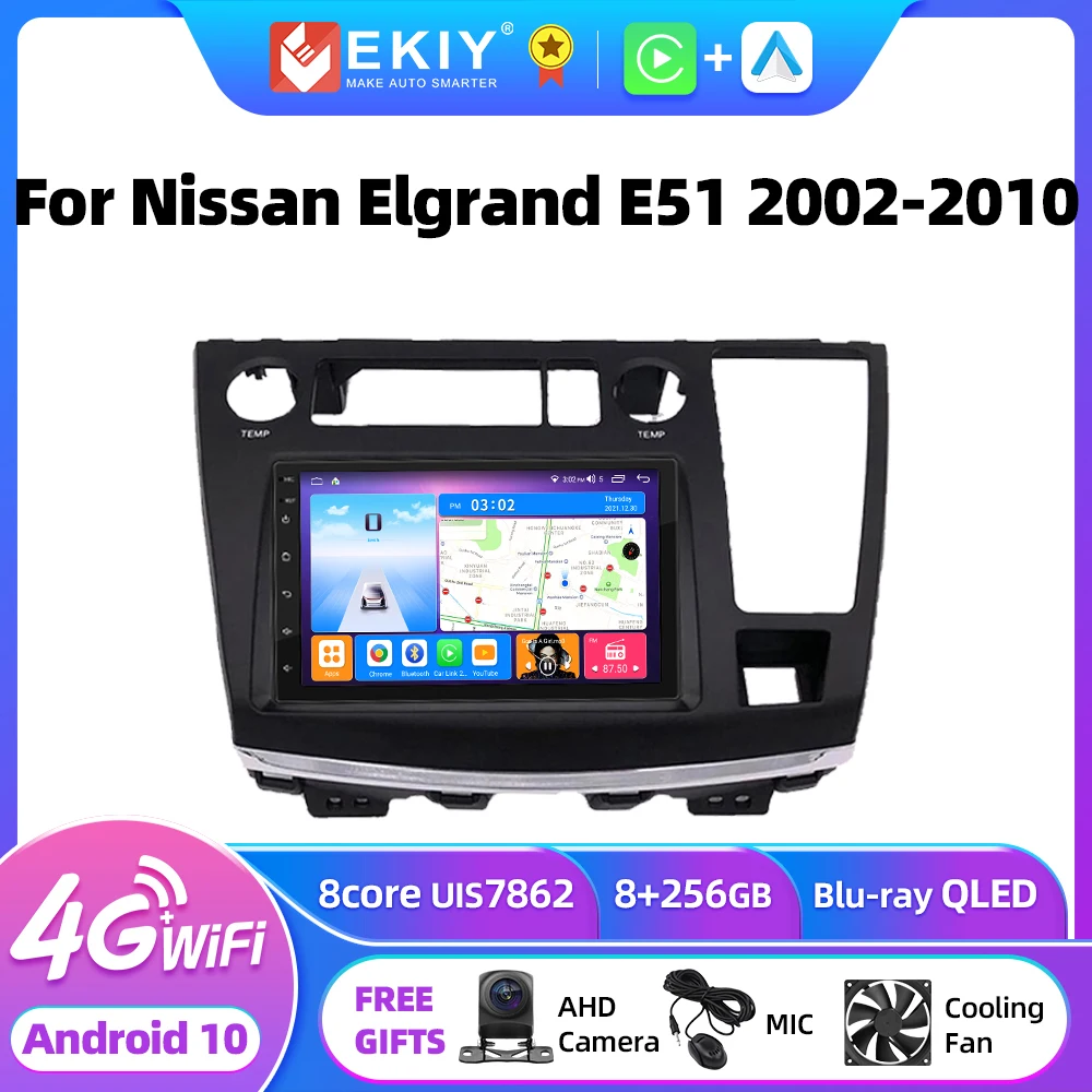 

EKIY T7 Android For Nissan Elgrand E51 2002 - 2010 Car Radio Multimedia Video Player Stereo Navigation GPS No 2din DVD AI Voice