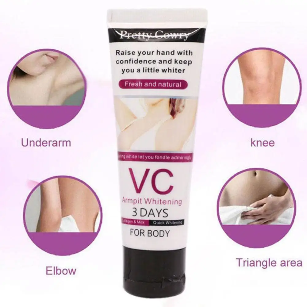 Armpit Body Whitening Cream Underarm Knee Dark Skin Bleaching Cream Moisturizing Brighten Body Lotion 50g For Women Men U5C6