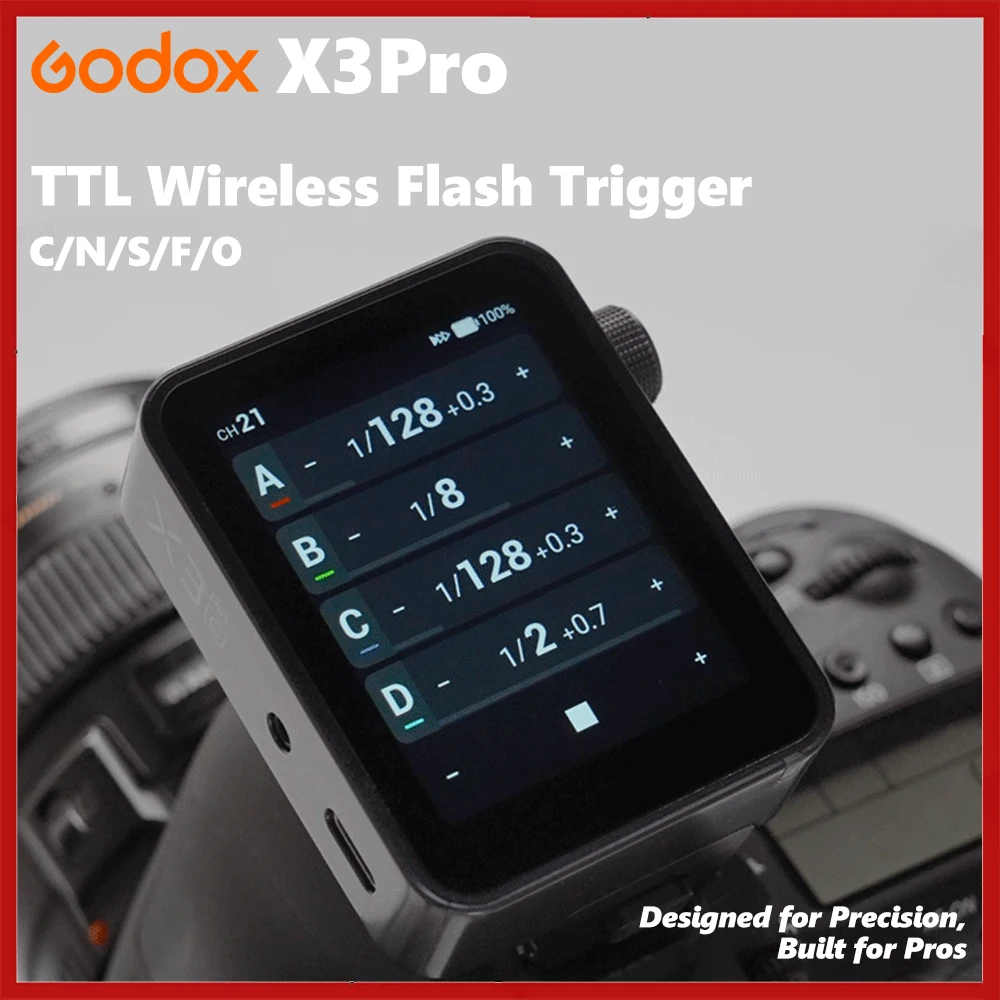 

Godox X3Pro X3 Pro C/N/S/F/O Touchscreen TTL Wireless Flash Trigger 2.4GHz for Sony for Canon Nikon FUJIFILM Olympus