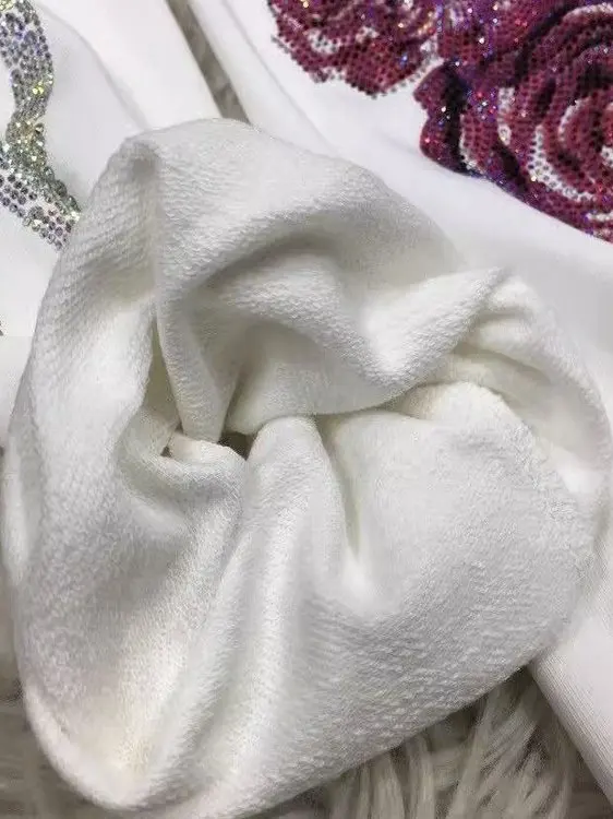 Heavyweight Rhinestone Women's Sweatpants Harlan Sle Floral Decorated Luxury Casual Trousers Long Pants Comfortable Fit