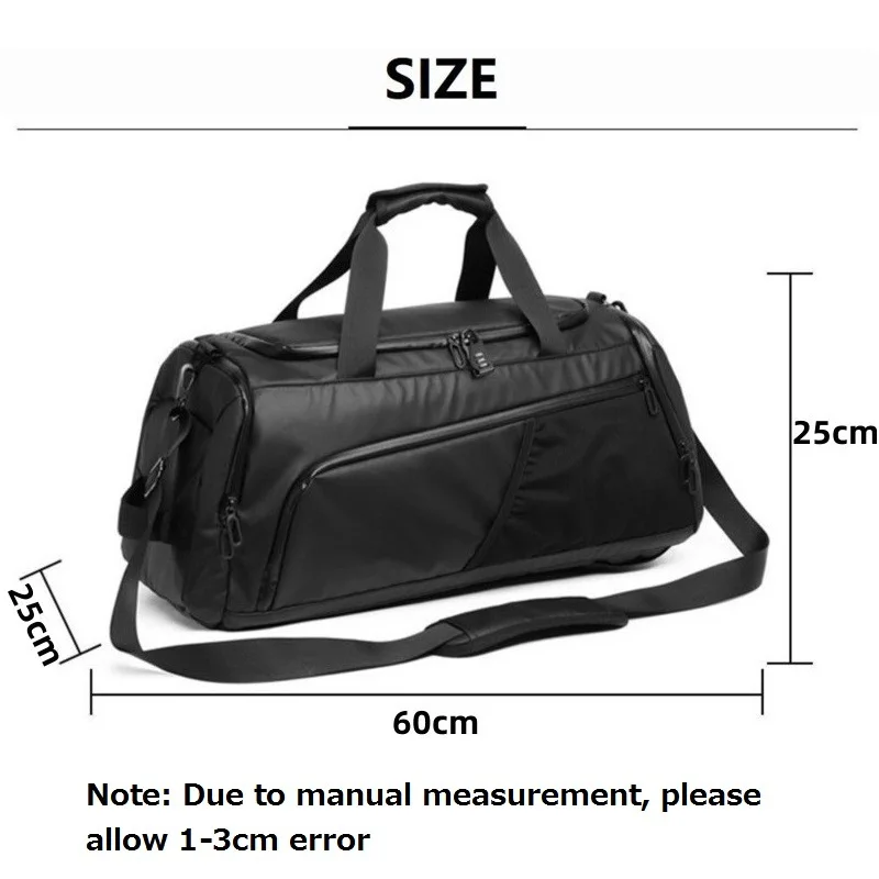 Men Gym Bag Large Capacity Training Fitness Workout Sports Bag Backpack Dry Wet Yoga Bags Business Travel Bag With Shoes Pouch