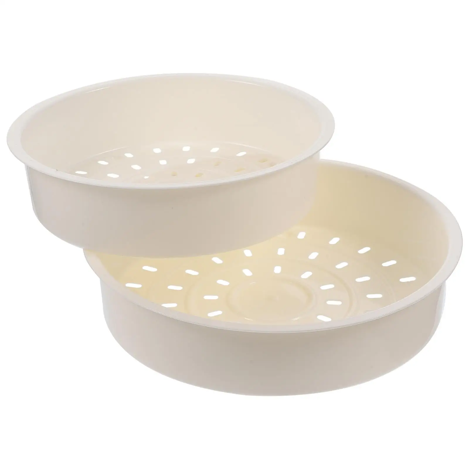 

2Pcs 3L5L Round Steaming Basket for Rice Buns Eggs Fish Seafood Corn Kitchen Supplies Plastic Lightweight Gifts