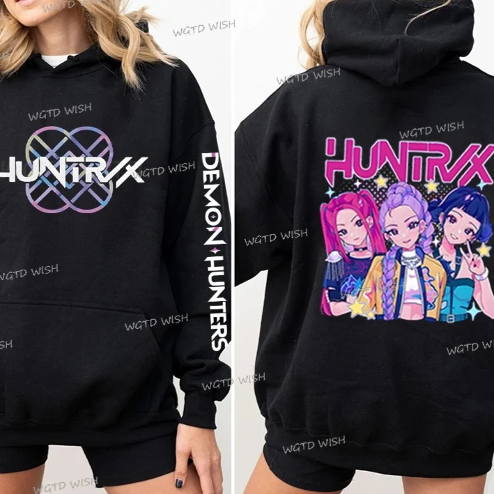 

Kpop Demon Hunters Hoodies Fashion Movie Children's Clothing K-pop Cartoon Printed Sweatshirt Fashion Streetwear for Women Men