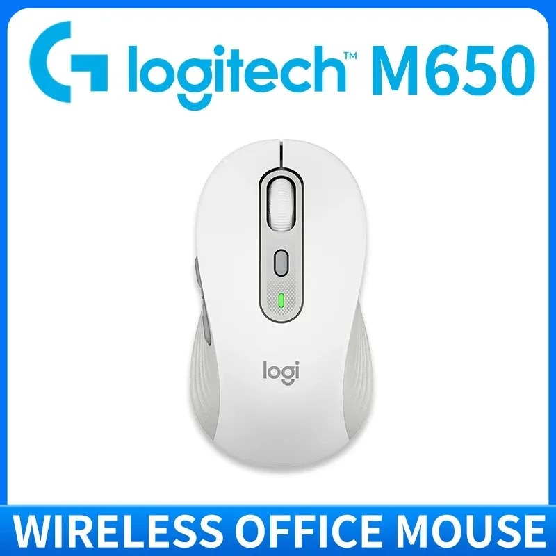 

Logitech M650 Двухрежимная беспроводная бесшумная мышь, эргономичная легкая офисная вечеринка, офисный блокнот для киберспорта, хороший помощник