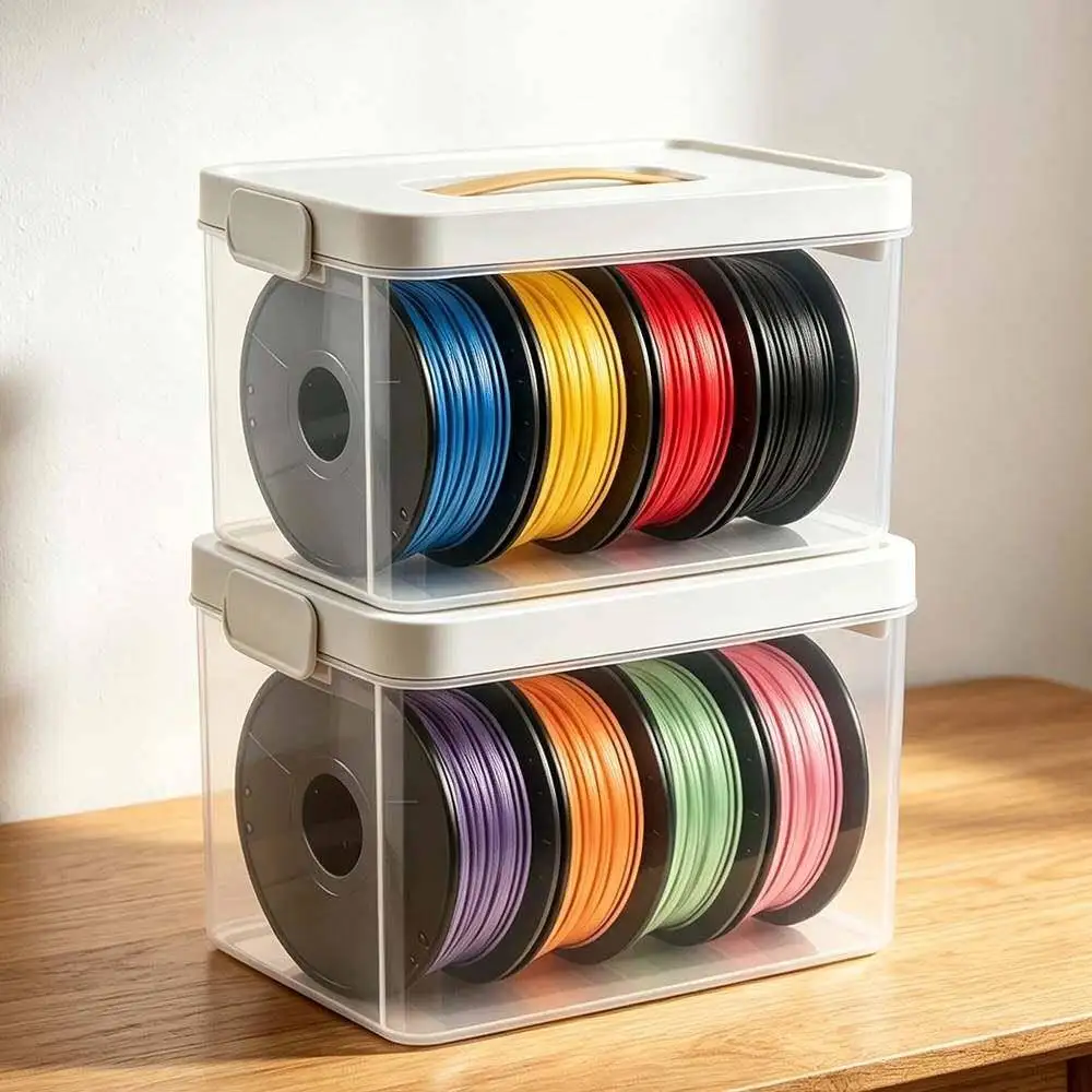 3D Printing Material Storage Box Renovatable Dry Box Moisture Proof Quad Disk Position Wet Absorption Non Sealed Transparent ...