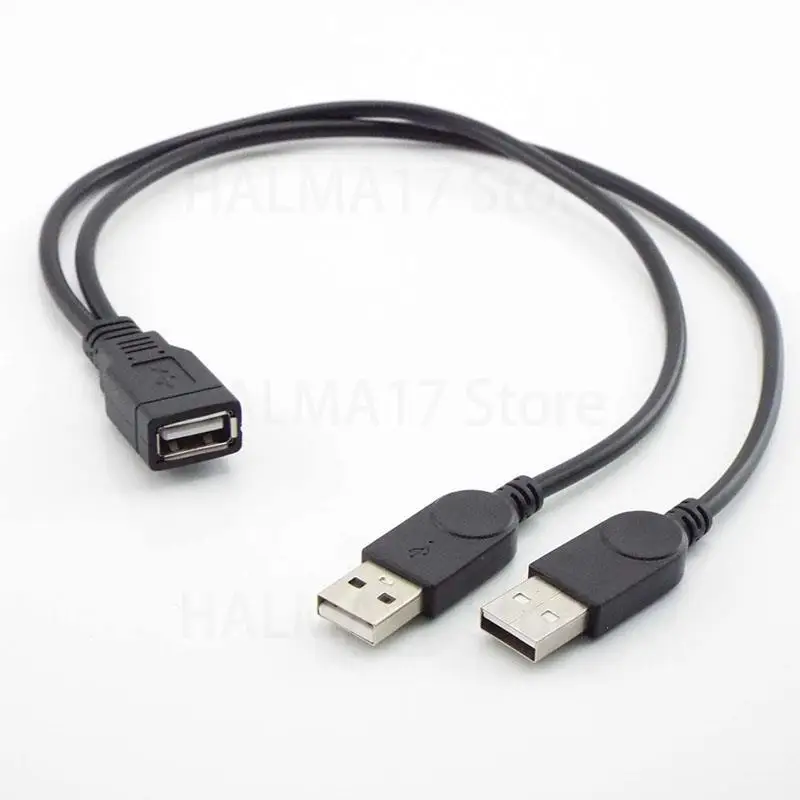 USB 2.0 3.0 A female To USB male 2 Double Dual USB 2.0 Power Supply  male Female Splitter Extension Cable Charge For Printers J