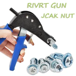 Rivet Nut Gun for M4M5M6 Petal Nut Hand Riveter Nut Screw Kit Hollow Wall Plasterboard Pressboard Hardboard Molly Jack Nut Tools