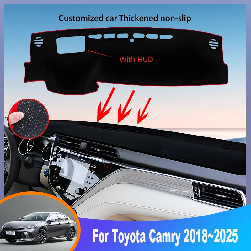 

Auto Parts For Toyota Camry XV70 2018~2025 2024 2023 Car Dashboard Cover Mat Instrument Panel Carpets Non-Slip Pad Accessories