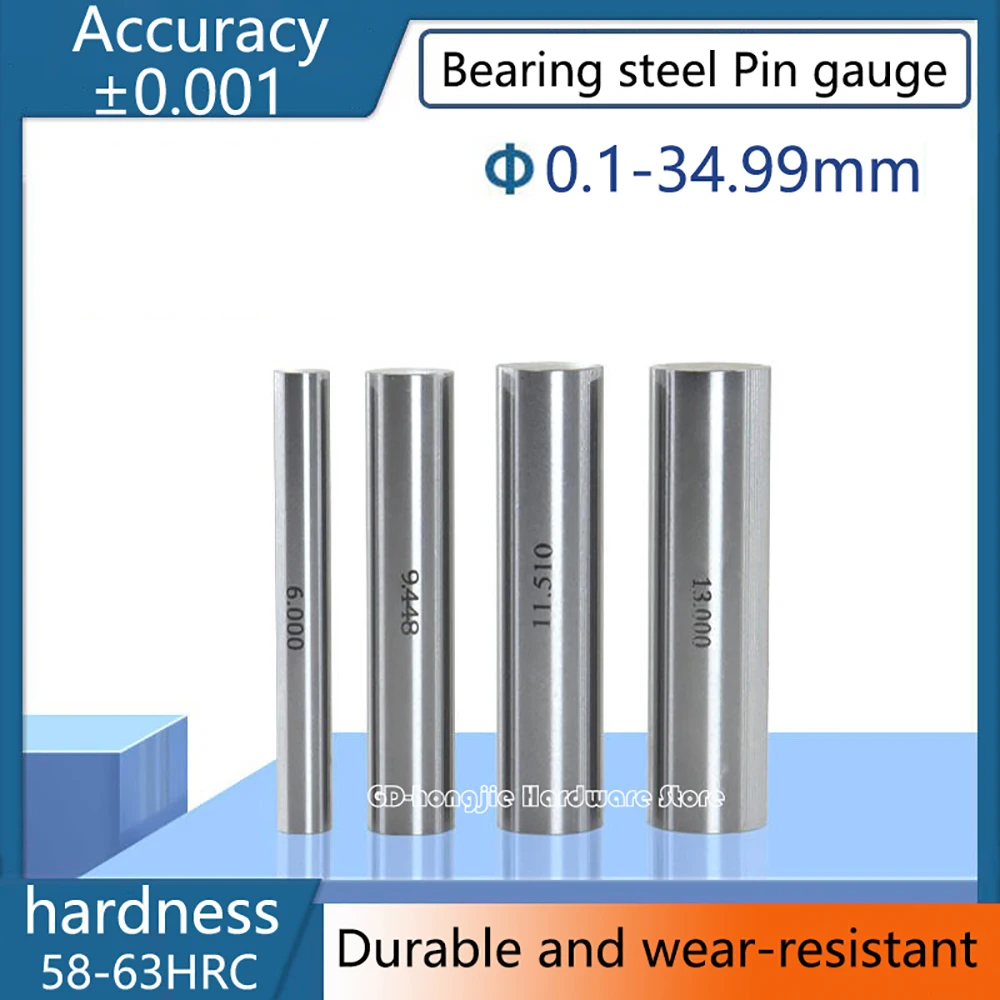 1Pcs Pin gauge Smooth Plug Gauge Hole Gauge size 0.5-5.99mm 6-9.99mm 15mm 27-29.99mm Cylindrical Pin Gage Gauge Measuring Tool