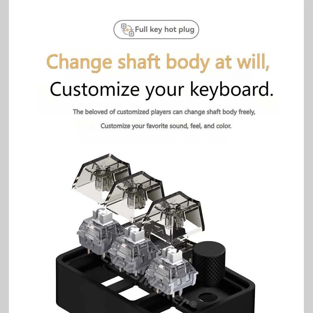 Aluminum Alloy Mini Mechanical Keyboard Full Key Hot-swappable Programmer Keyboard Customized RGB Volume Small Keyboard Gifts