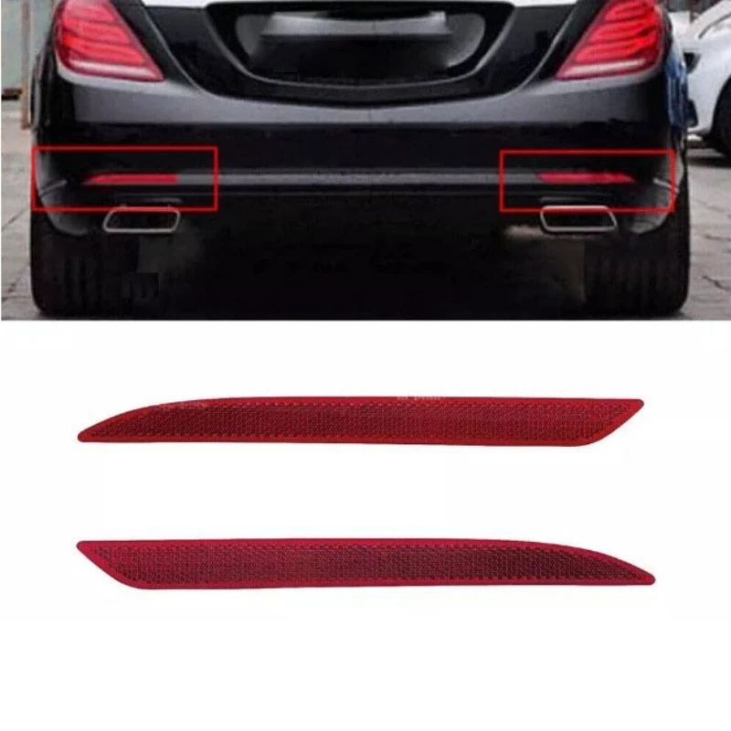 2228200774 2228200874 Bumper Reflector Warning Lamp Light Reflective Strips Red Lens For Mercedes Benz S Class W222 2014-2020