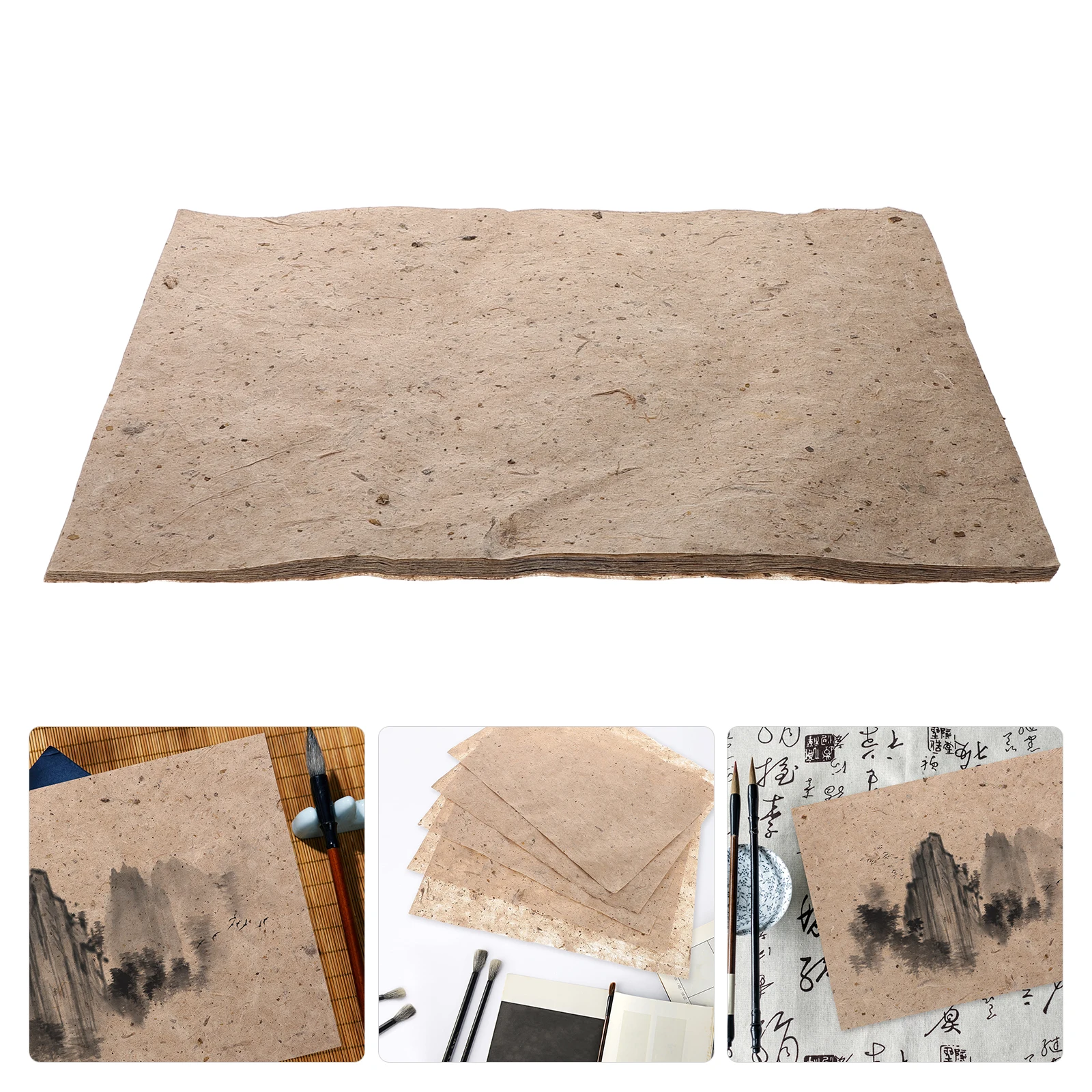

20Pcs Textured Bark Paper for Calligraphy Painting Decoupage Crafts 37x27cm Handmade Rice Paper Sheets Traditional Modern