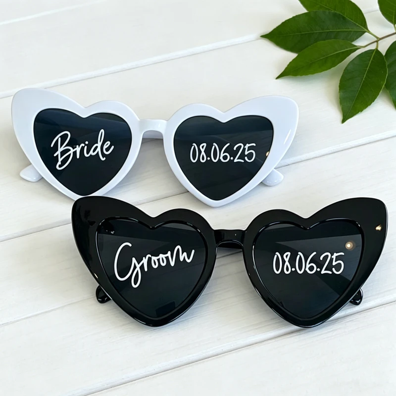 

Personalized Sunglasses, Heart Shaped Sunglasses, Wedding Sunglasses, Bridesmaid Sunglasses, Custom Bachelorette Sunglasses