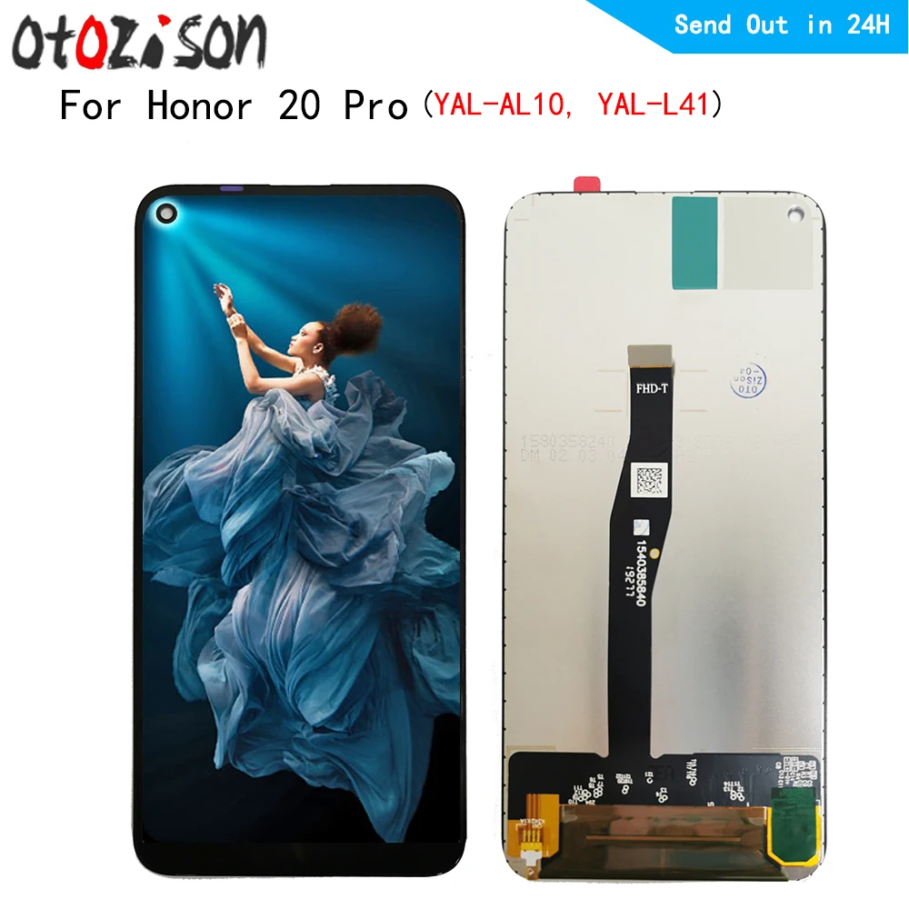 

6.26" IPS LCD For Honor 20 Pro YAL-AL10, YAL-L41 LCD Display Touch Screen Digitizer With Frame Assembly For Honor20 Pro