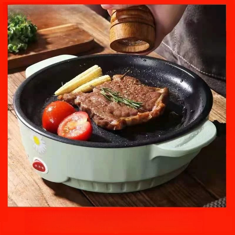 Breakfast Maker Electric Frying Pan, Non-stick Multifunctional Cooker,Mini Electric Skillet for Fried Egg,Steak,Noodles,Portable