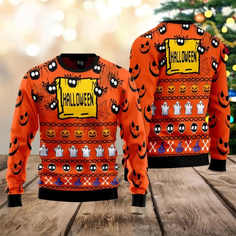 Ugly Christmas Sweater Men Funny Santa Claus Graphic Print Winter Warm Pullover Casual Loose Christmas Sweatshirt 2026