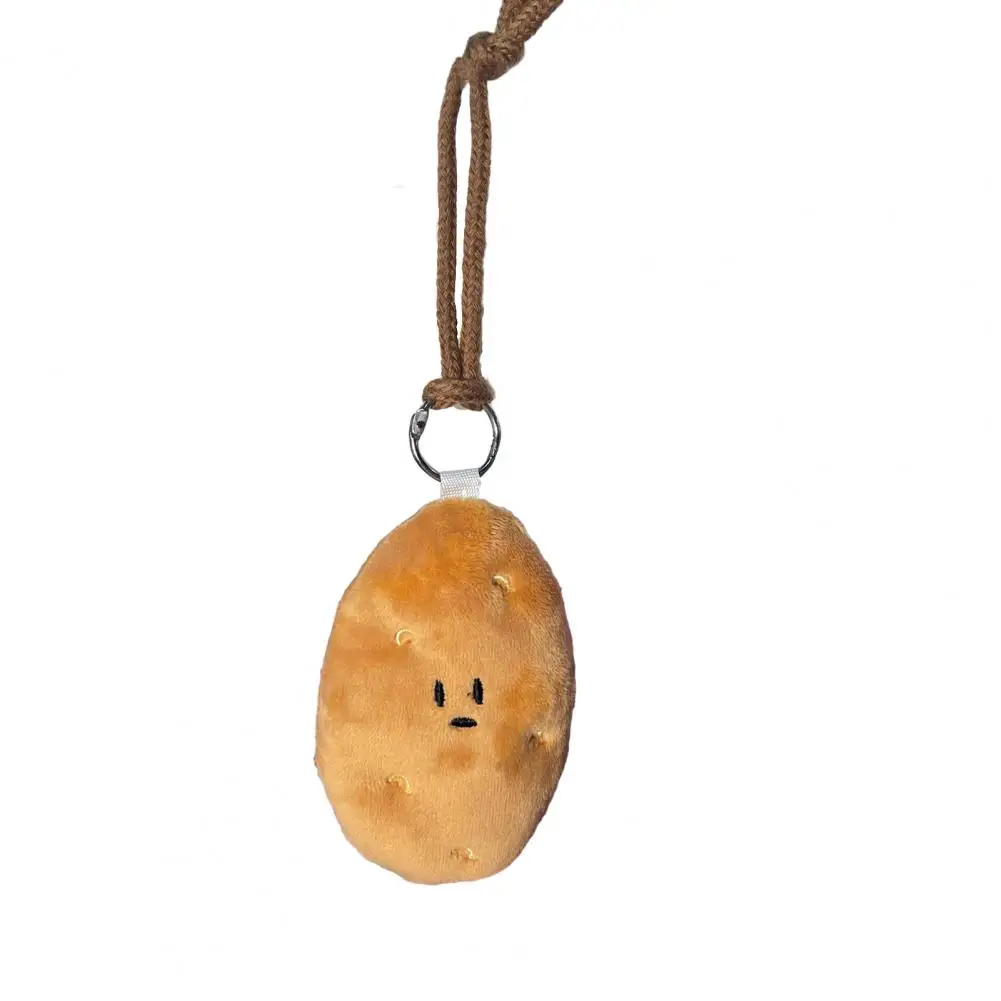 Plush Little Potato Hanging Decoration Stuffed Cartoon Vegetable Plushie Keychain Backpack Bag Pendant Ornament Birthday Gift