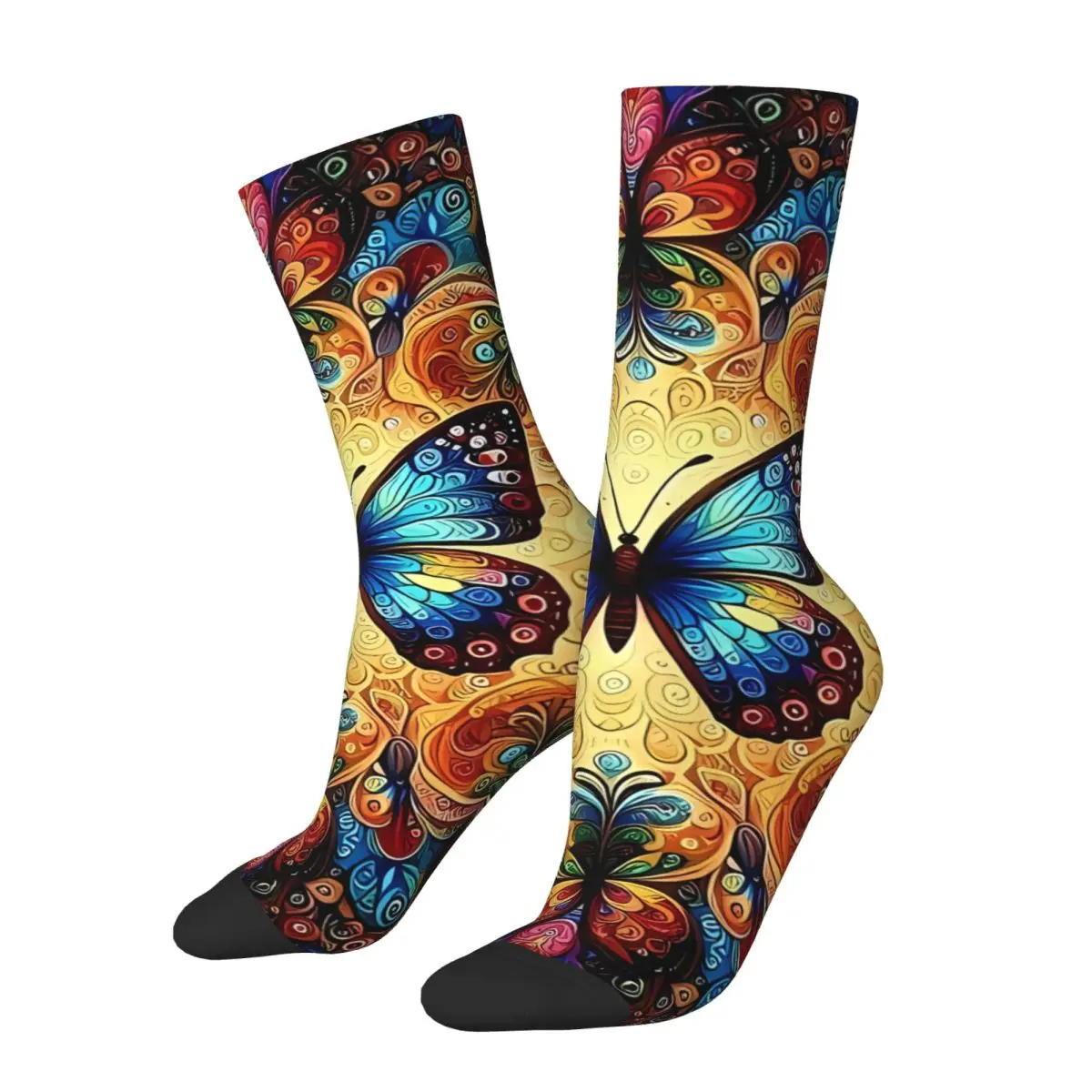 Butterfly Sock Printed Man Polyester