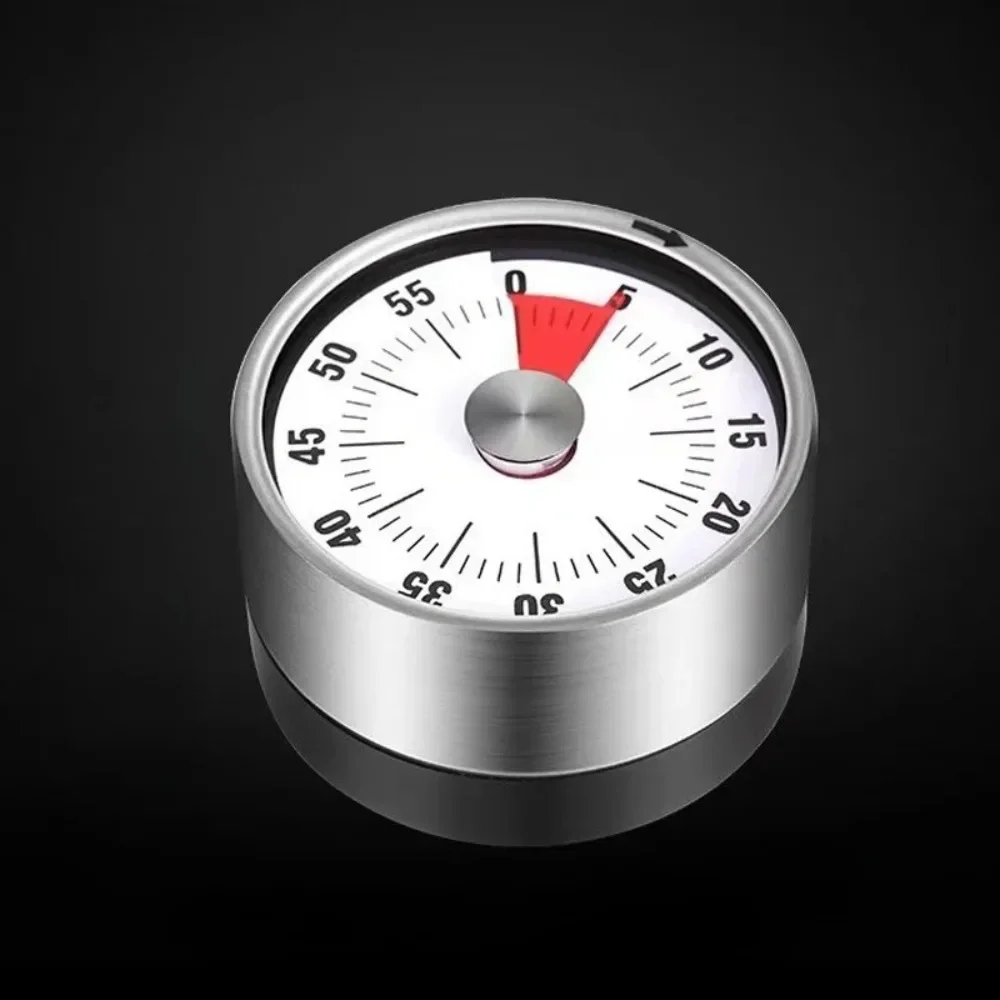 Stainless Steel Timer Kitchen Magnet Mechanical Egg Timer Home Baking Cooking Alarm Clock