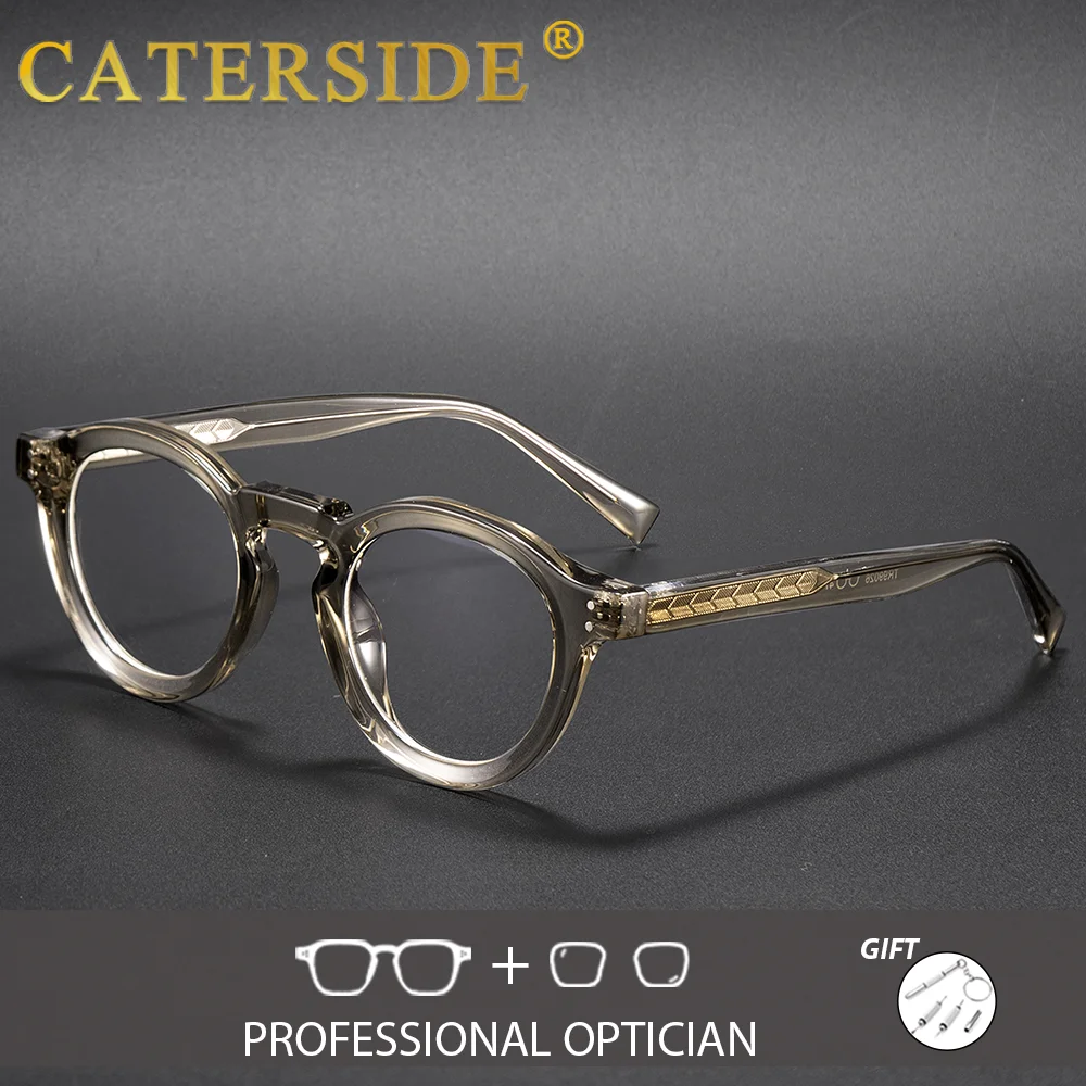 

CATERSIDE новые мужские оптические очки в круглой оправе для дальнозоркости, очки по рецепту для близорукости, женские очки для чтения по индивидуальному заказу