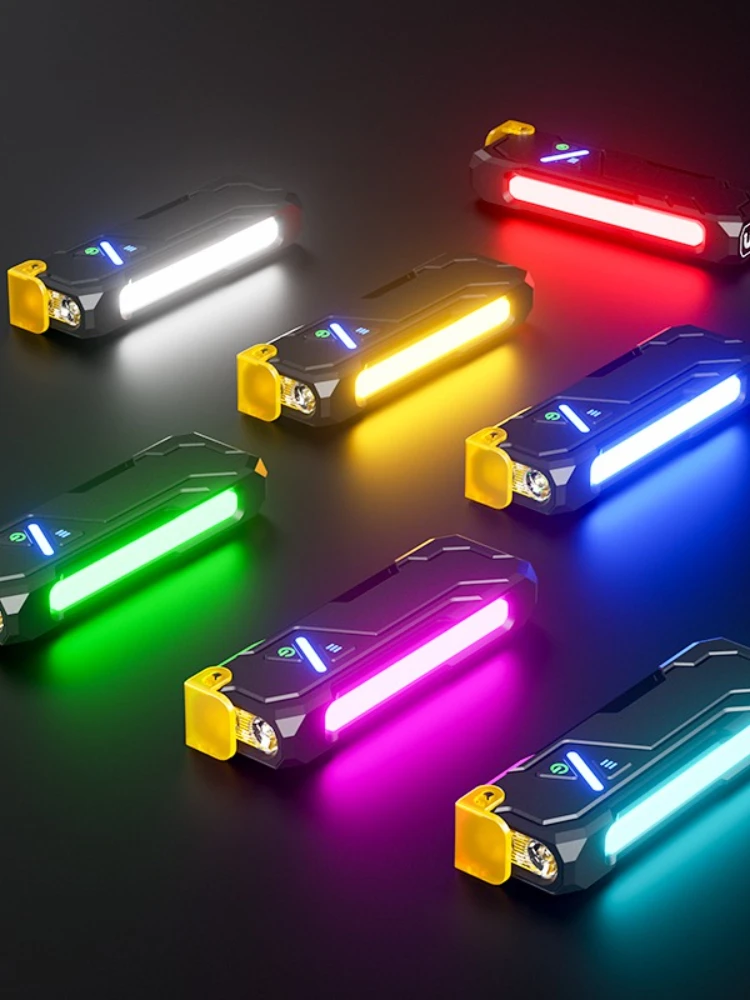 Lampe de poche Super lumineuse en aluminium, Portable, Rechargeable par rvb, lampe de travail magnétique multifonctionnelle, pour Camping en plein air, longue portée