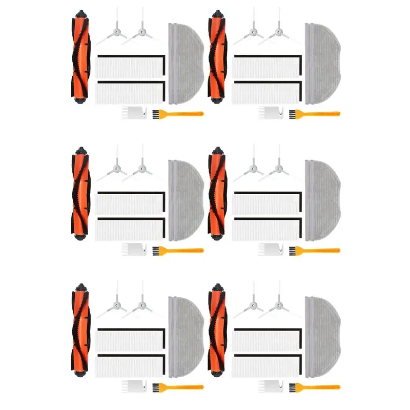 

AC39-6 Set Filter Roller Brush Mop Cloth For Mijia Mi Robot Vacuum-Mop Essential G1 MJSTG1 Vacuum Cleaner Parts