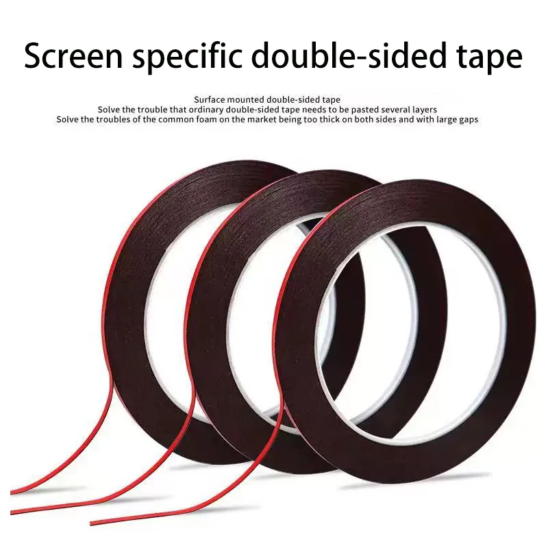 

10MM 3MM Red Film Black Adhesive High Adhesion Double Sided Tape Computer Mobile Phone Screen Sealing Mobile Phone Repair